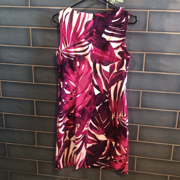 Connected apparel size 8 purple and white dress EUC - Picture 4 of 5